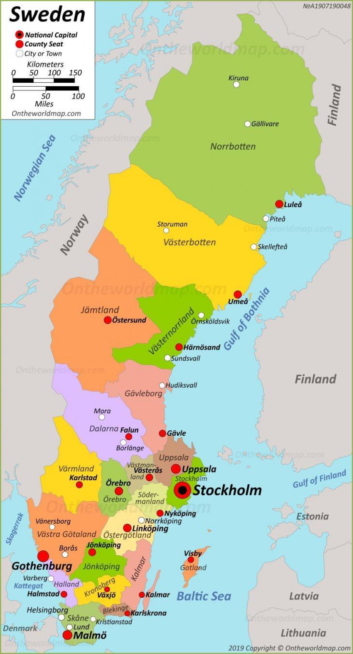 Mapa de la capital de Suecia